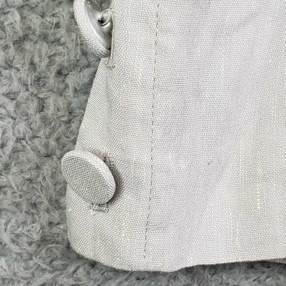 J Jill Pants Women’s Large L Straight Leg Side Zip Crop Linen Khaki Tan Resort - Picture 8 of 11